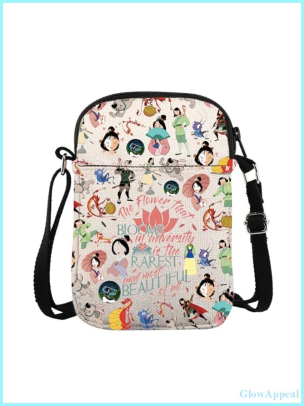 Cotton Crossbody Messenger Bag Cartoon Print